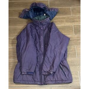 Patagonia Women's Vintage Hooded Parka Coat Jacket 90's Y2K Purple Size Large